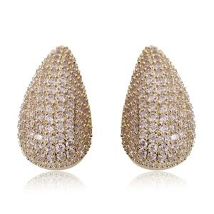 New Teardrop Earrings Micro Pave Sparkling Crystals Jewels by Sunaina - NARINA
